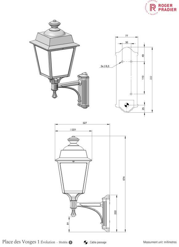 Landhaus Aussenleuchte aufrecht